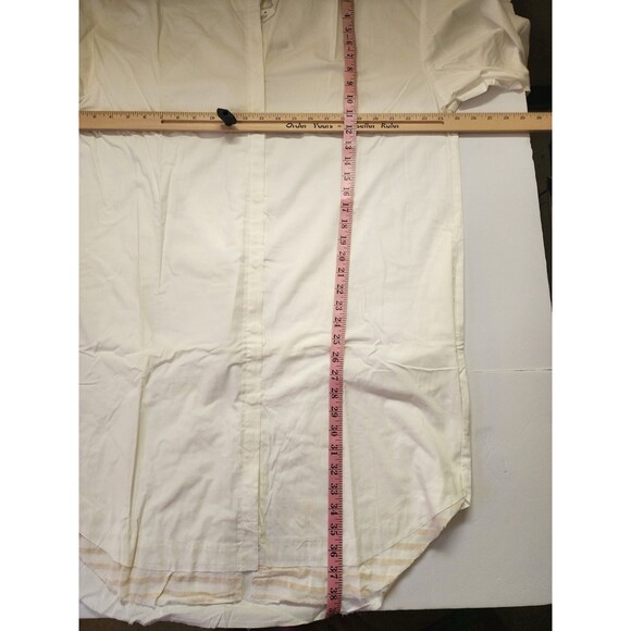 Undiscovered Eye Tunic Womens Large White Anthropology Raw Hem Oversized - Picture 8 of 10